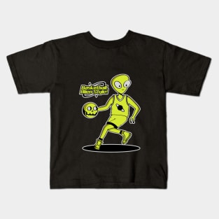 Galactic Hoops Invader: Basketball Alien Kids T-Shirt